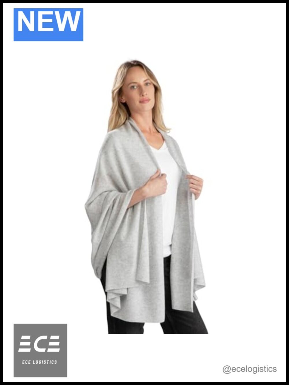 100% Cashmere Travel Wrap Scarf Shawl 75x35 Lightweight